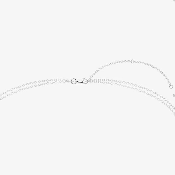 Brand New! 5/8 CTW Round Lab Grown Diamond Double Chain Solitaire Necklace - Picture 3 of 9